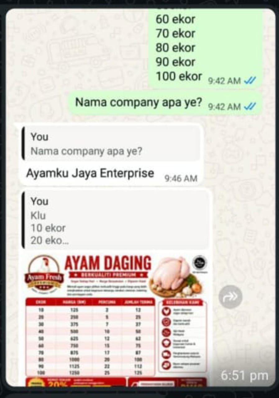 page facebook palsu menyamar sebagai ayamku jaya